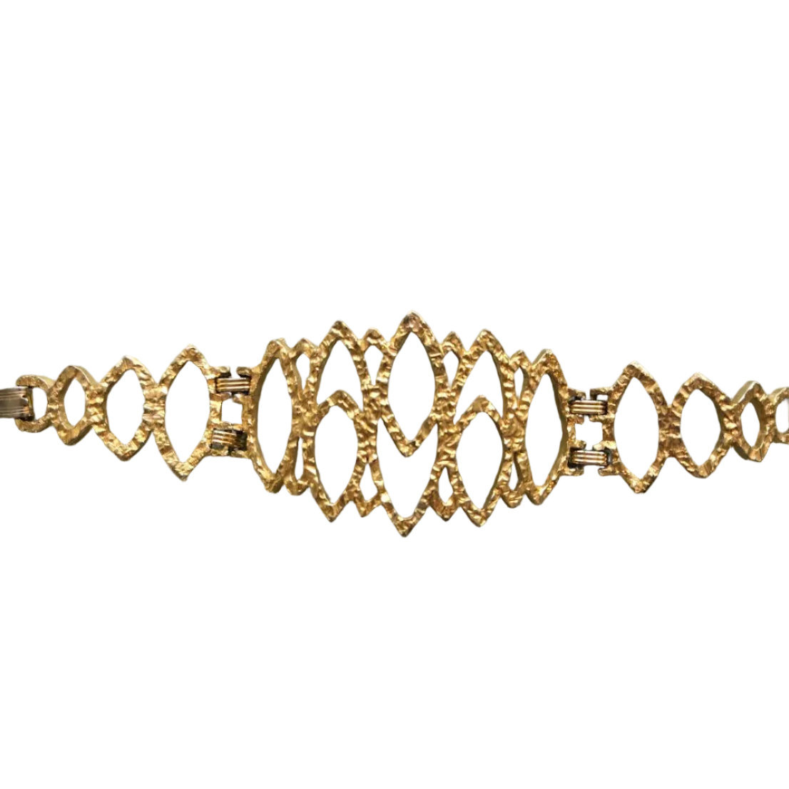 Vintage Brutalist Style Gold Bracelet