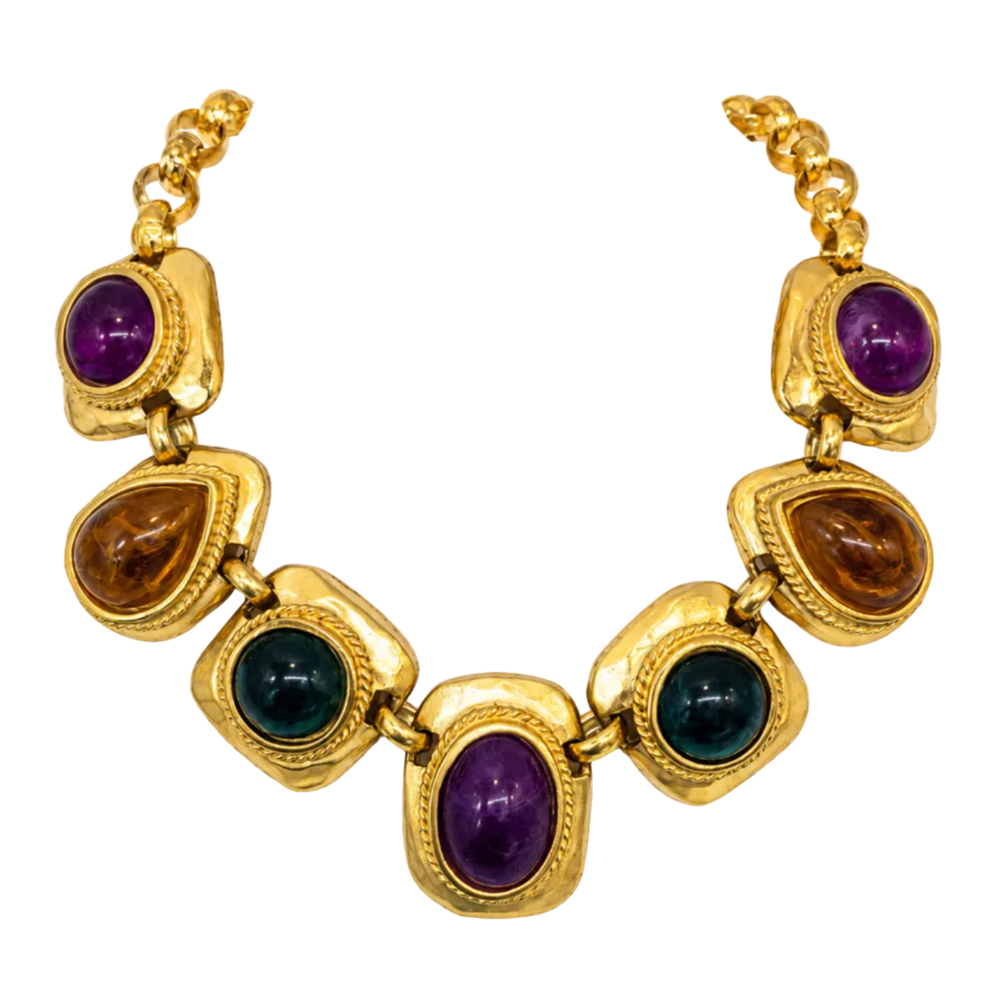 Vintage Signed Coro Necklace with Cabochons