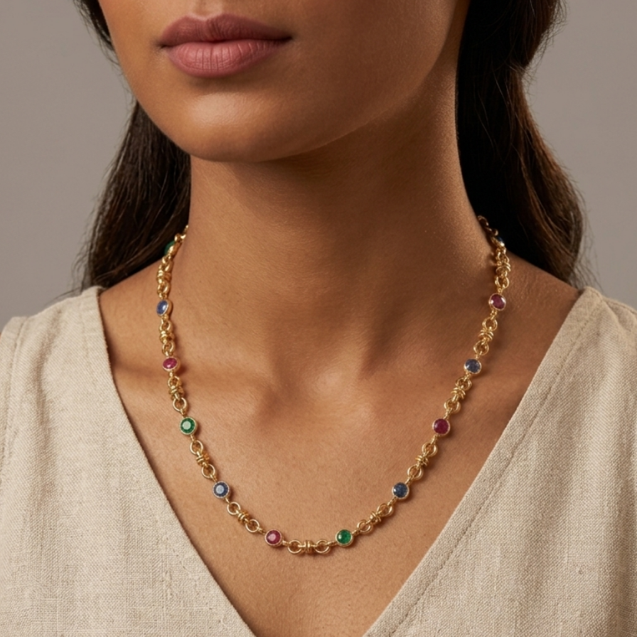 Vintage Swarovski Crystal Chicklet Necklace