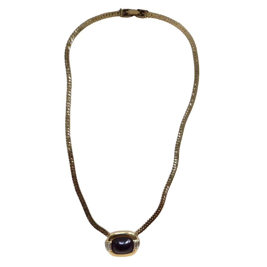 Vintage Givenchy Purple Pendant Necklace