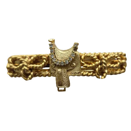 Vintage Golden Saddle Hair Clip