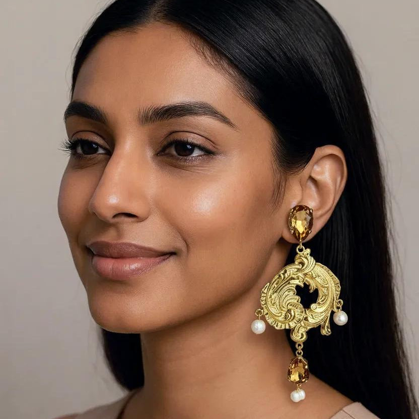 Baroque Statement Earrings