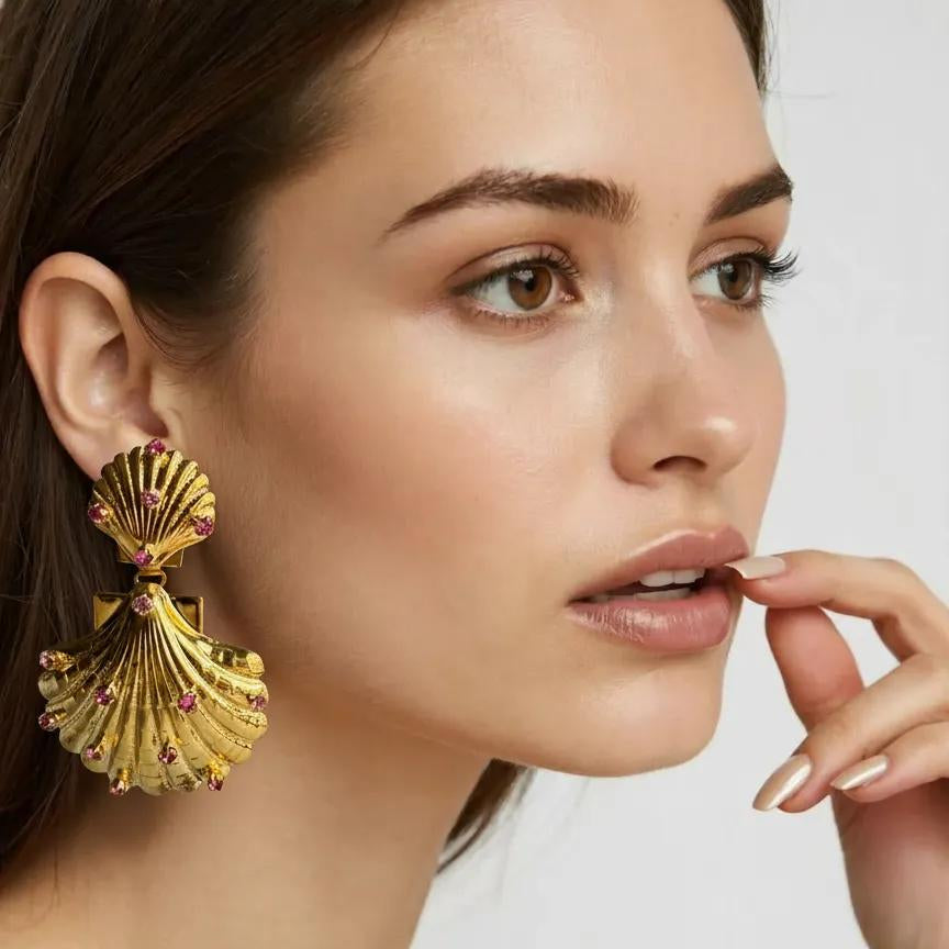 Gigi Pink Shell Earrings