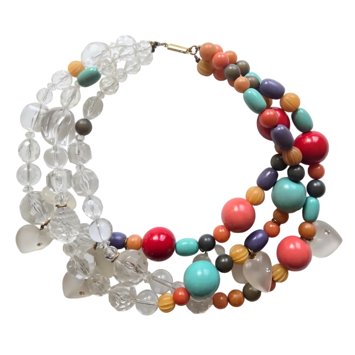 Vintage Multi-Strand Bead Statement Necklace