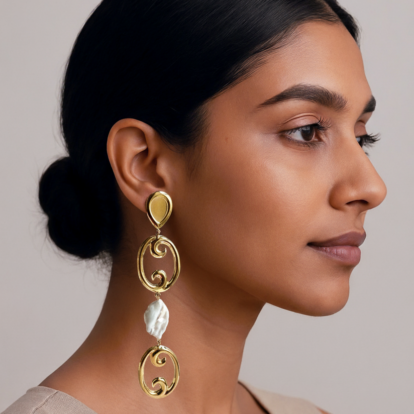 Serena Baroque Pearl Earrings