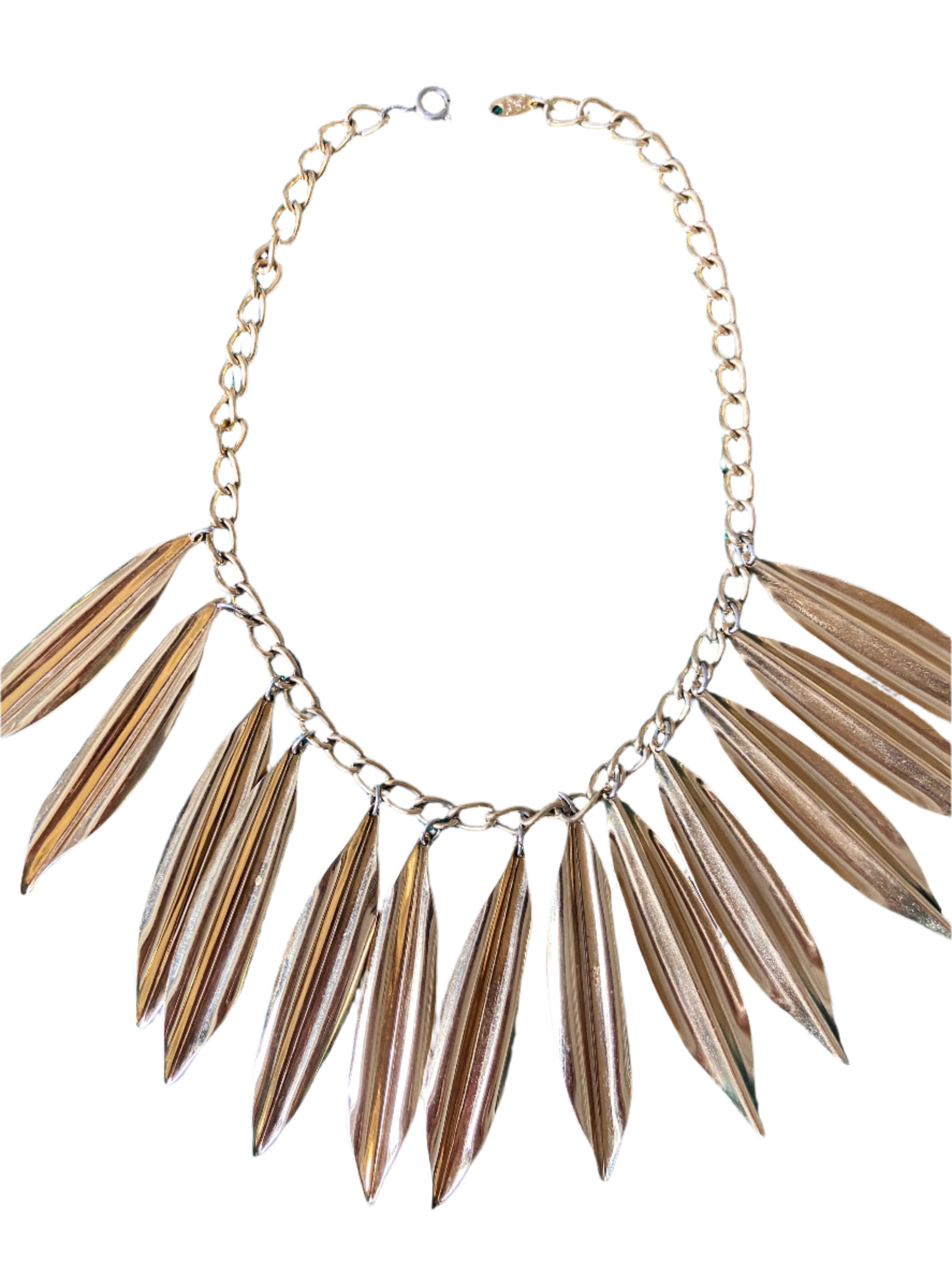 70s Napier Gold Abstract Necklace