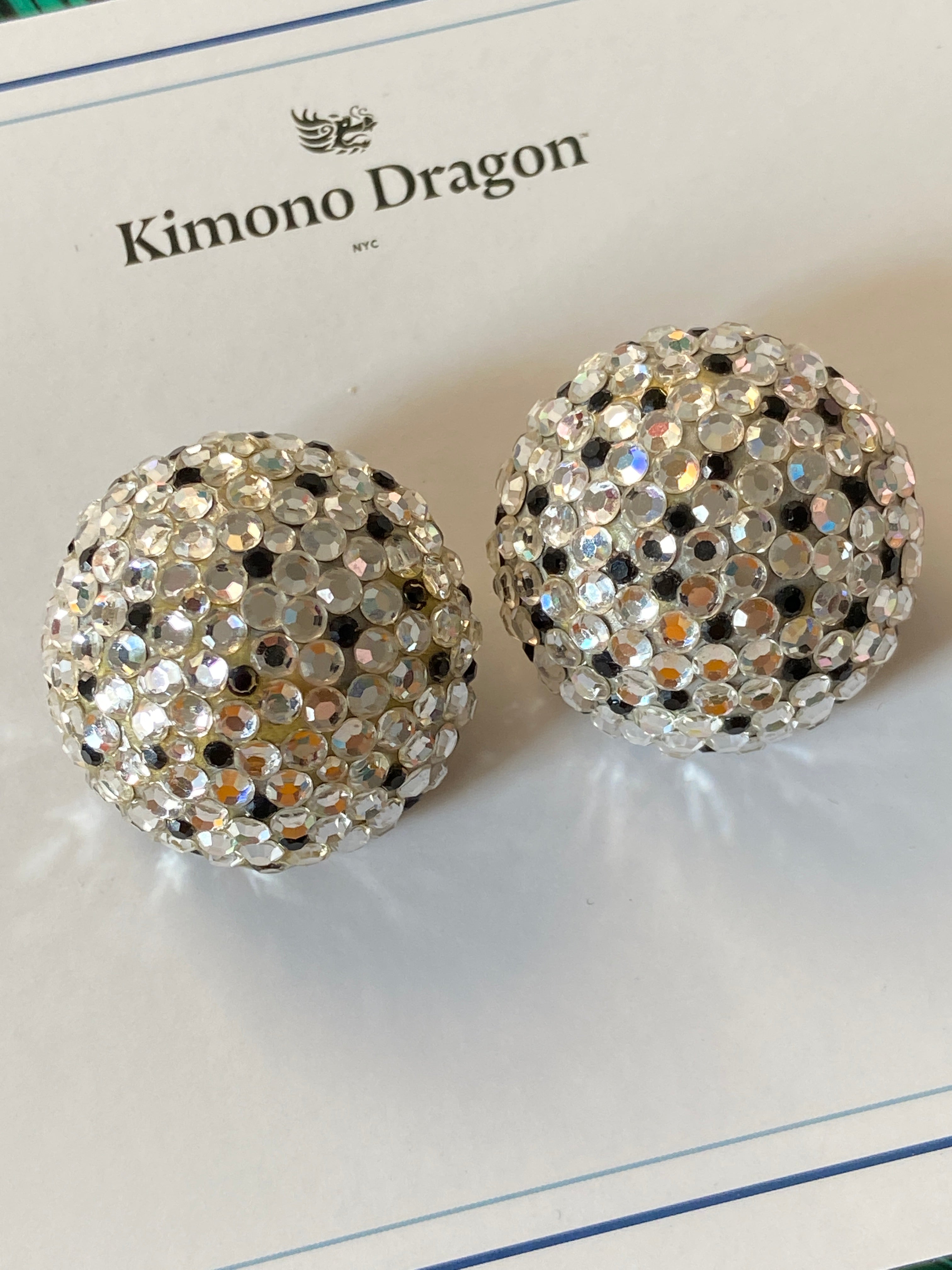 Signed Designer Richard Kerr Disco Statement Earrings